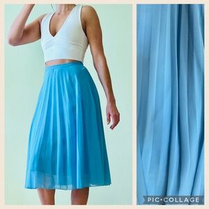 ASOS Carolina Blue Accordion Midi Skirt